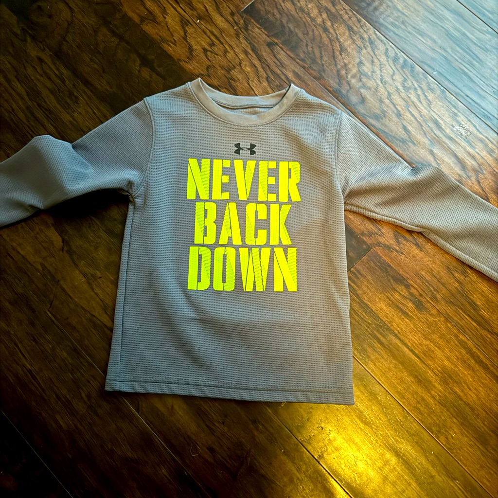 Under Armour Graphic Long Sleeve Never Back Down.